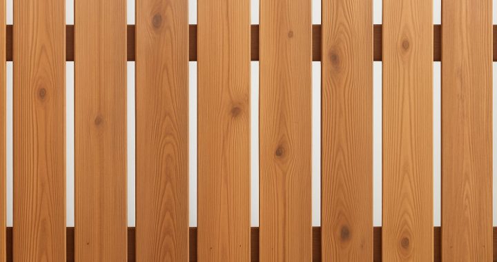 Close-up of wooden fence panels showcasing craftsmanship.